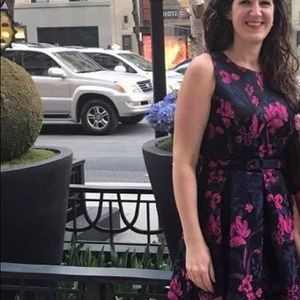 Eliza J belted with pockets floral dress